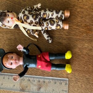 Madame Alexander Dolls in Leopard and Red Outfits